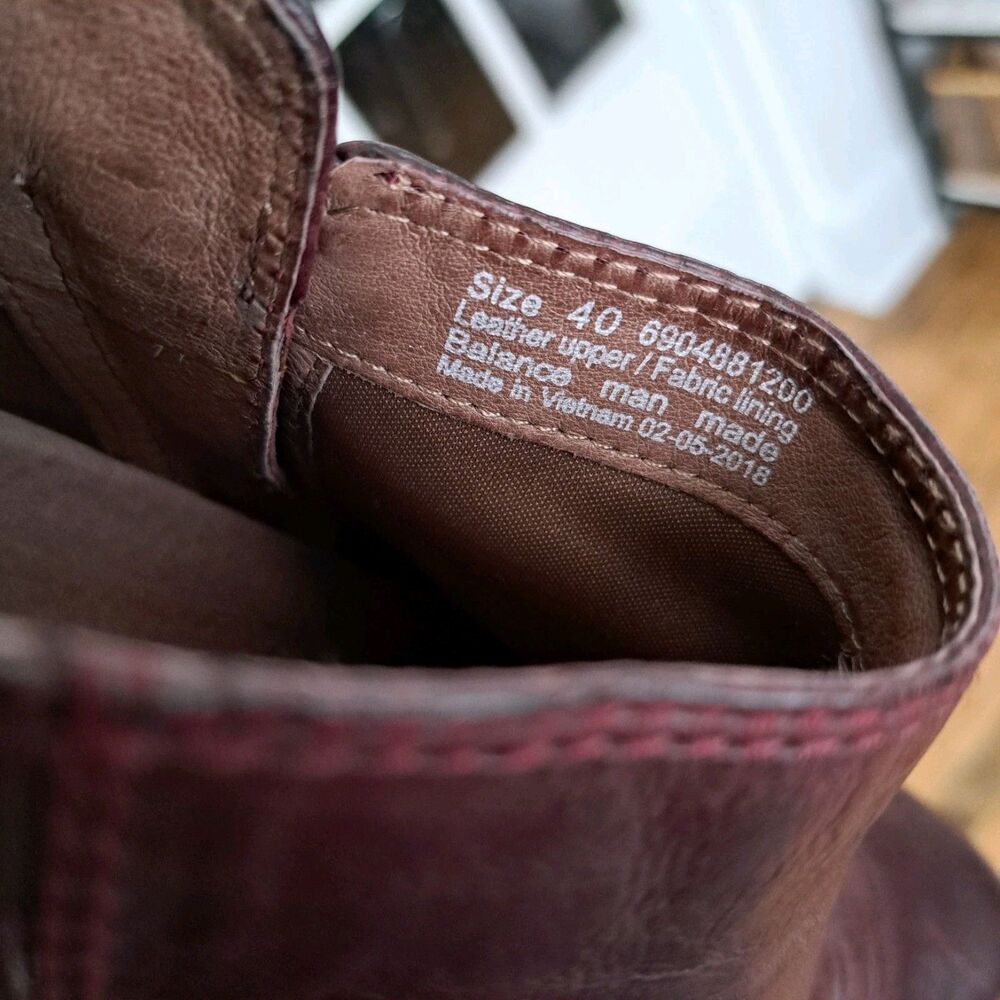 DANSKO WOMEN'S LEYLA Side Zip Boot Bootie Size 40 9.5/10 Red Wine Leather Shoe - Picture 8 of 8